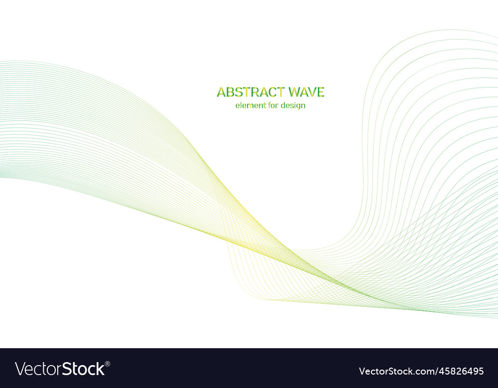 Abstract colorful wave element for design