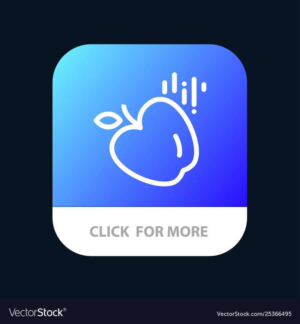 Apple food science mobile app button android Vector Image Apple food science mobile app button android