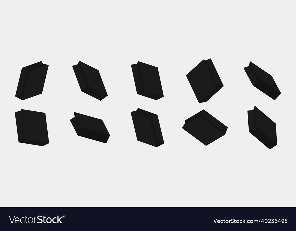 Black paper bag collection with different views