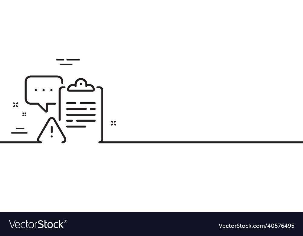 Clipboard document line icon attention task sign