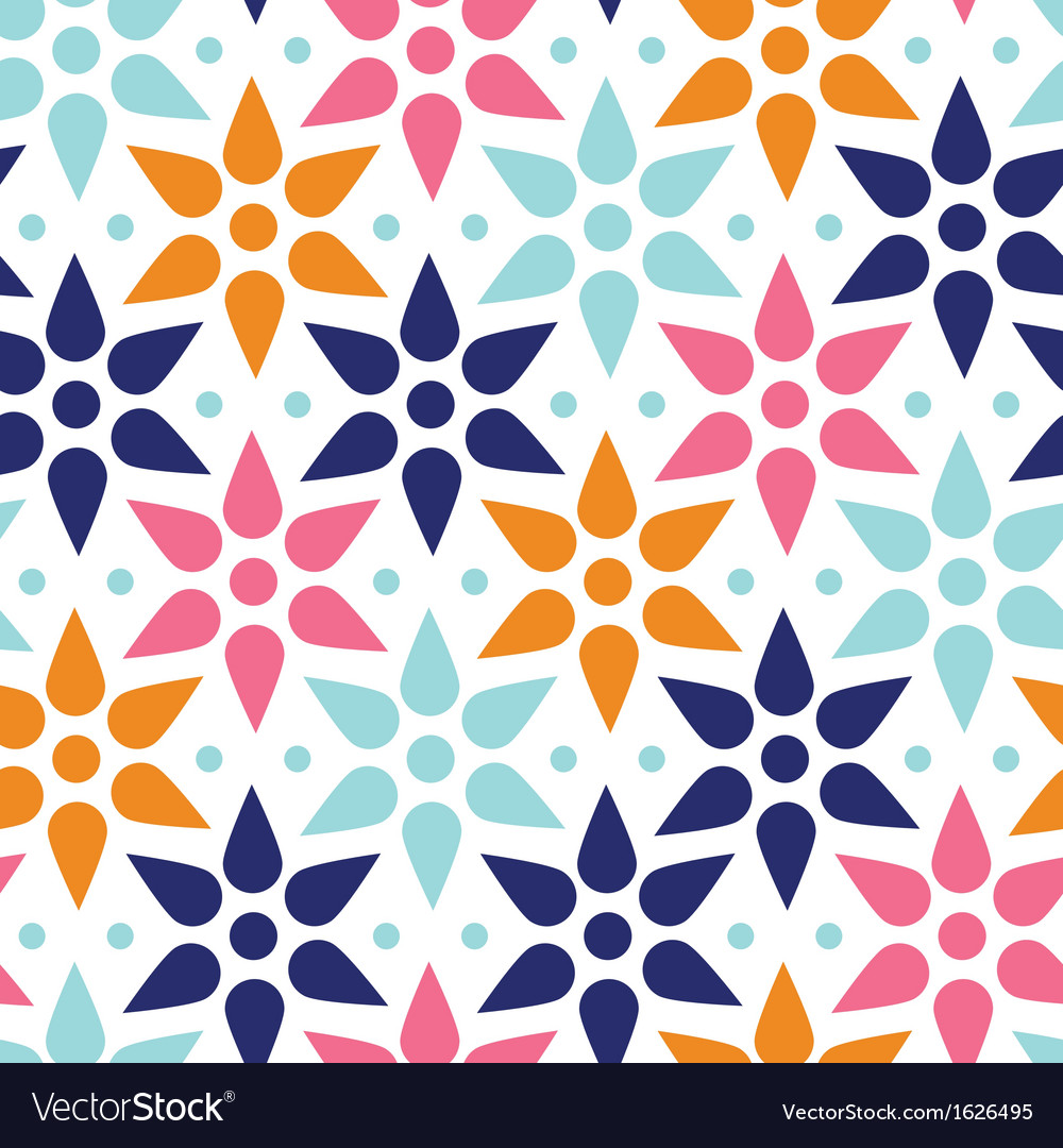Colorful Star Burst Seamless Pattern