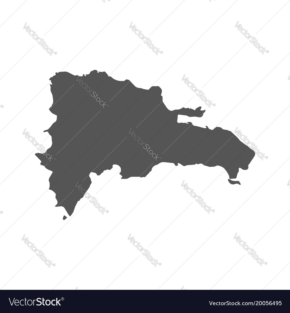 Dominican Republic Map Black & White Icon