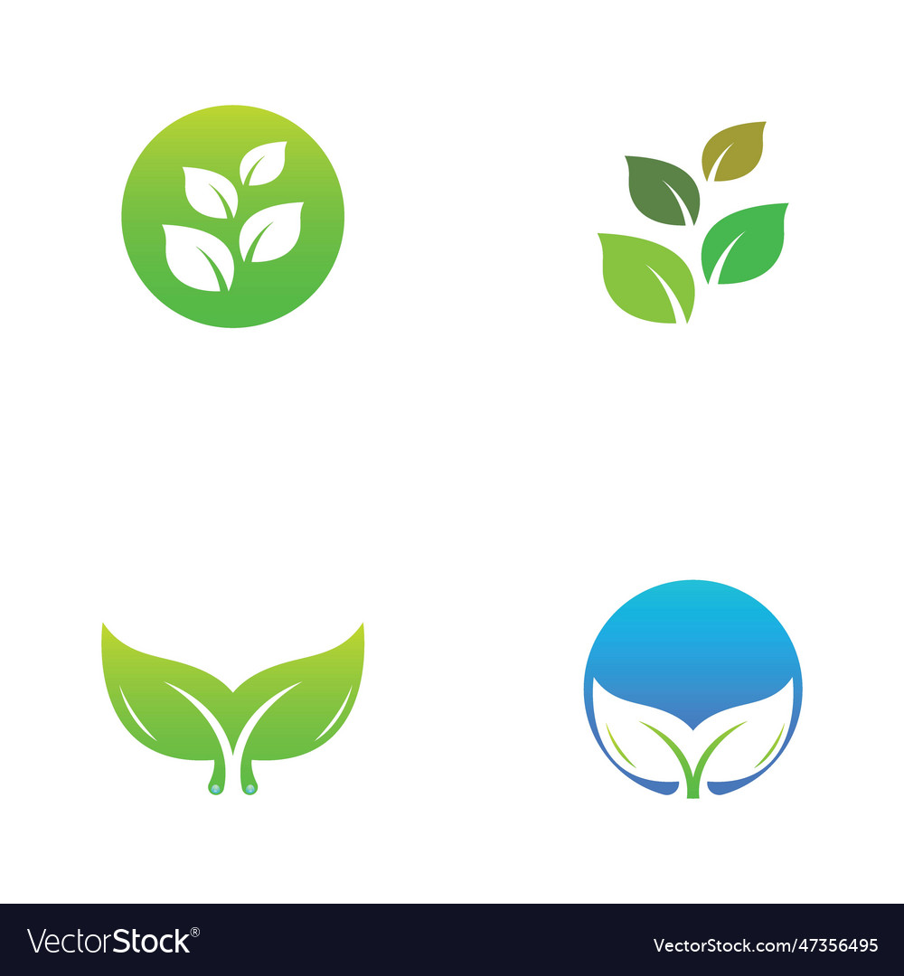 Leaf logo and images template Royalty Free Vector Image