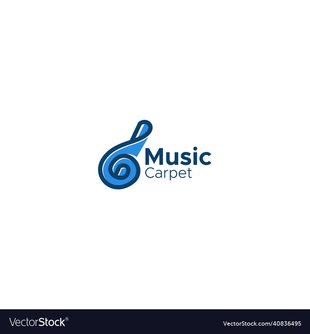 Modern colorful music carpet playlist logo design Vector Image