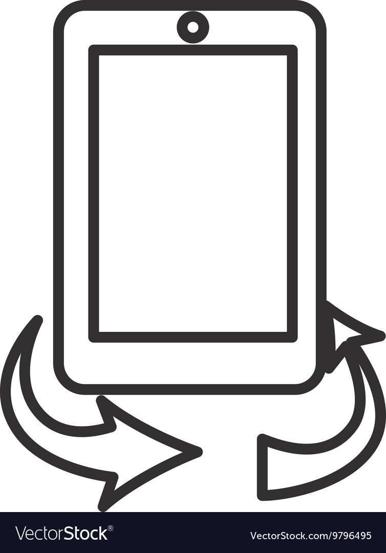 Rotate screen button isolated icon design