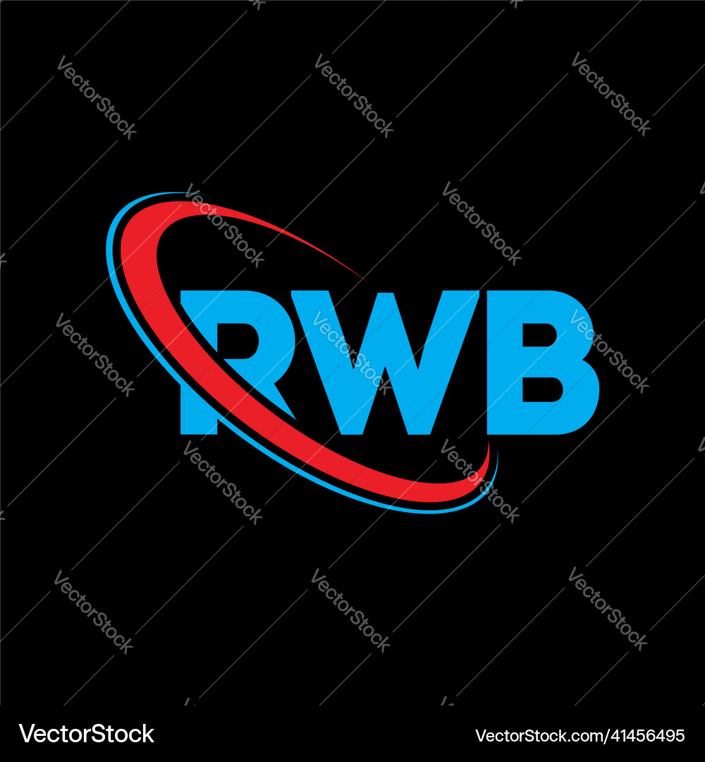 Rwb logo letter letter logo design Royalty Free Vector Image