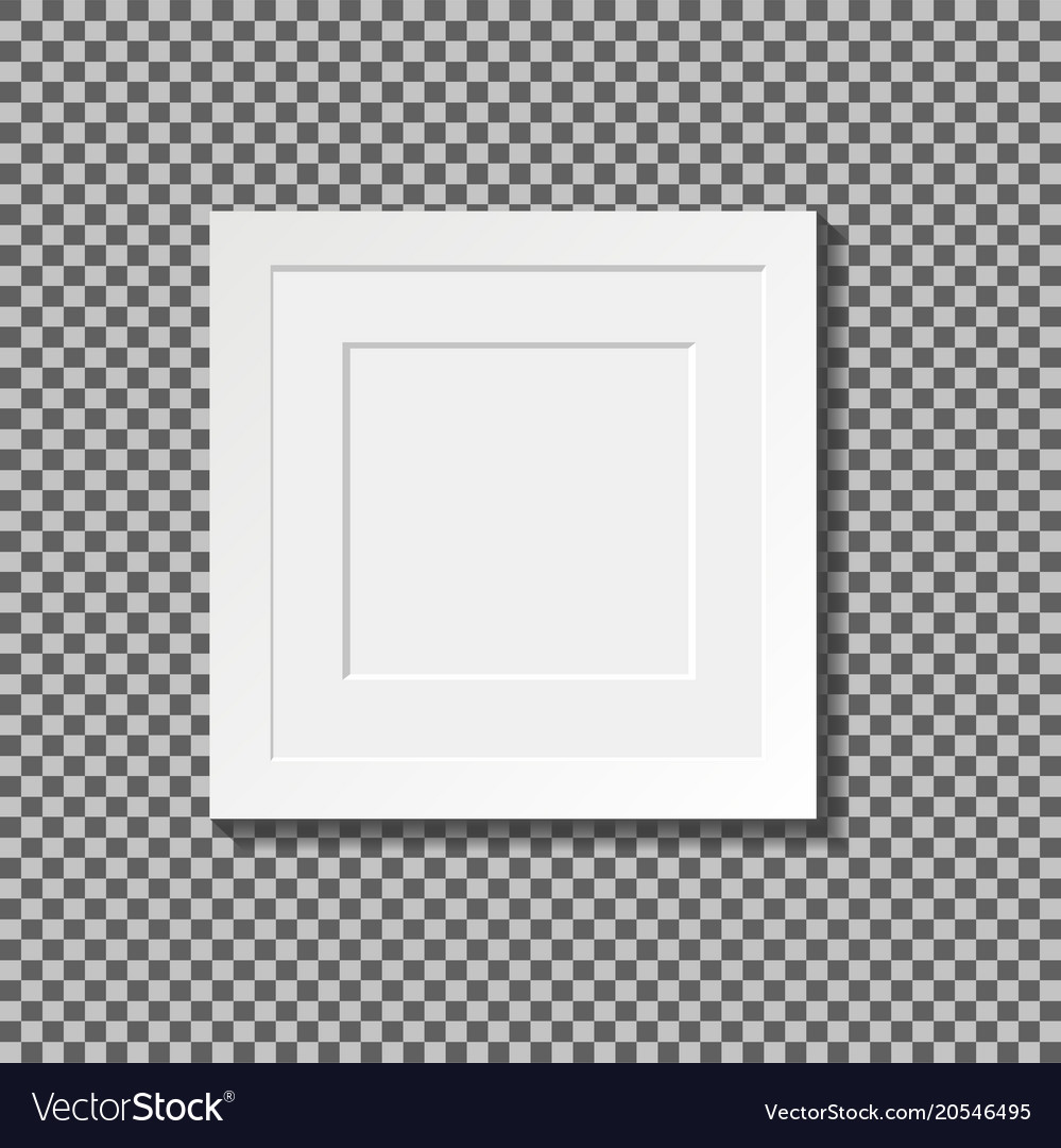 Set of realistic square photo frames
