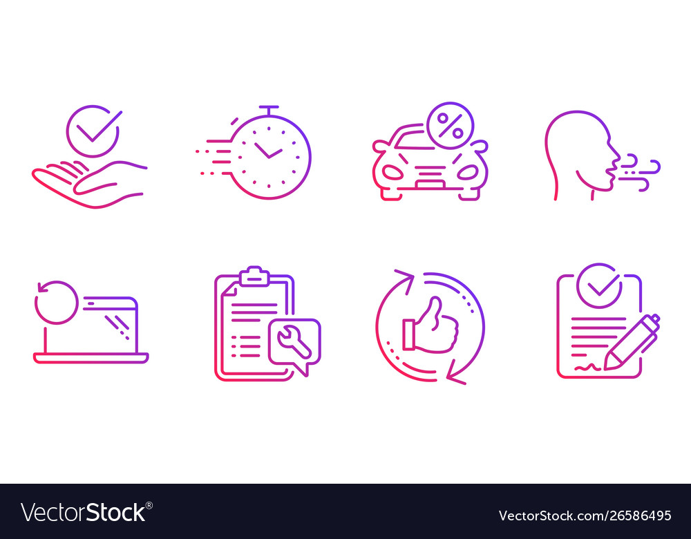 Spanner refresh like and timer icons set vector image Spanner refresh like and timer icons set