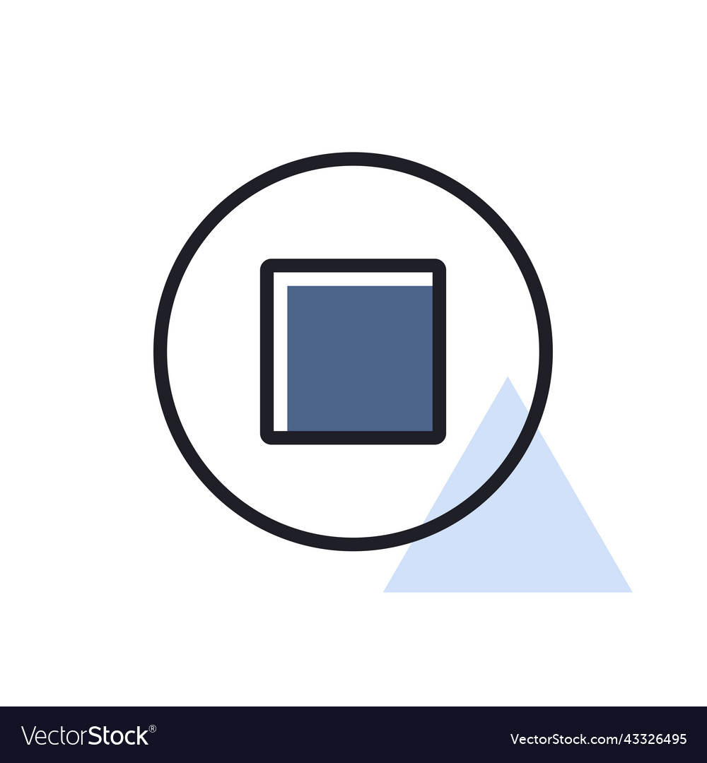 Stop button icon graph symbol for music