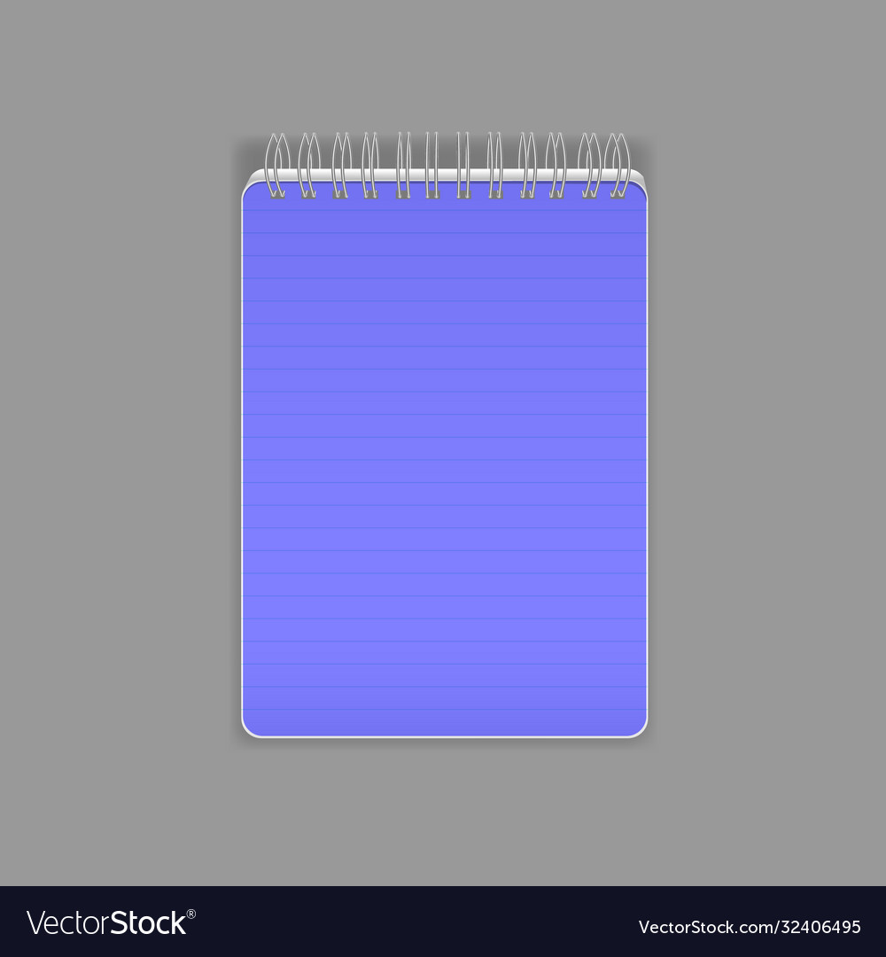 Template layout beautiful realistic notebook vector image Template layout beautiful realistic notebook