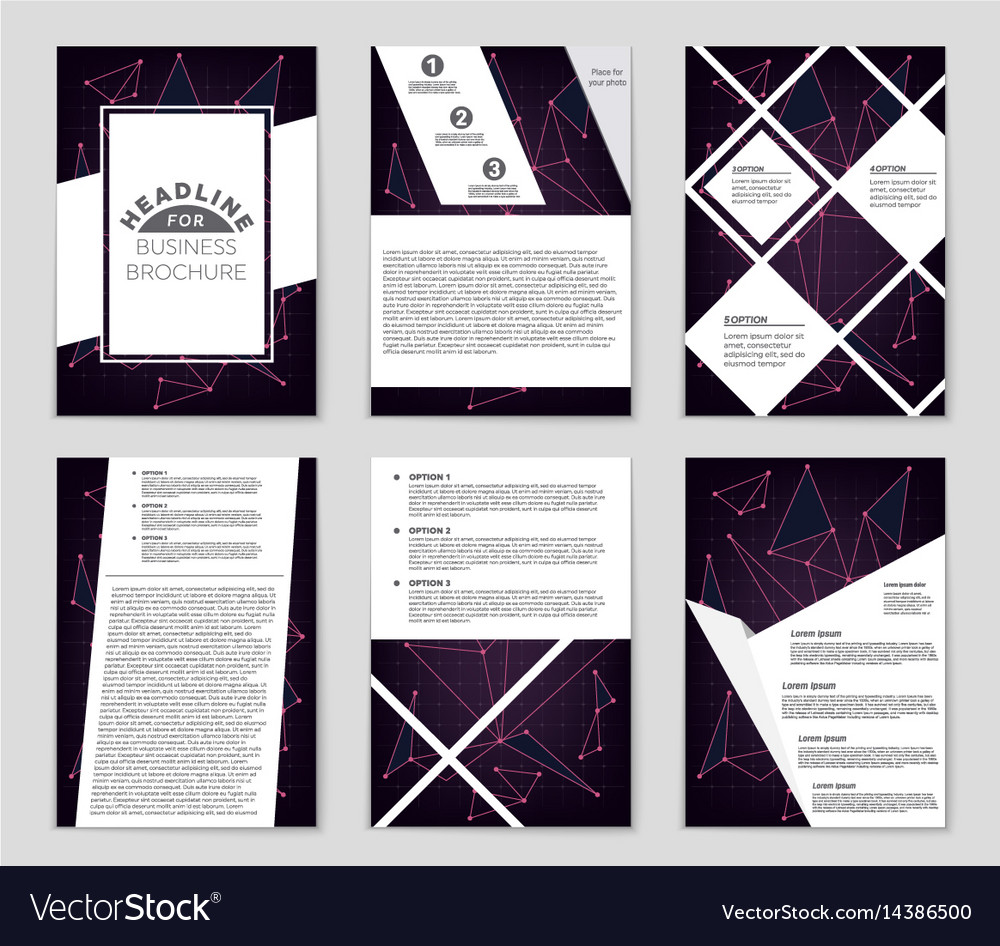Abstract layout background set for art