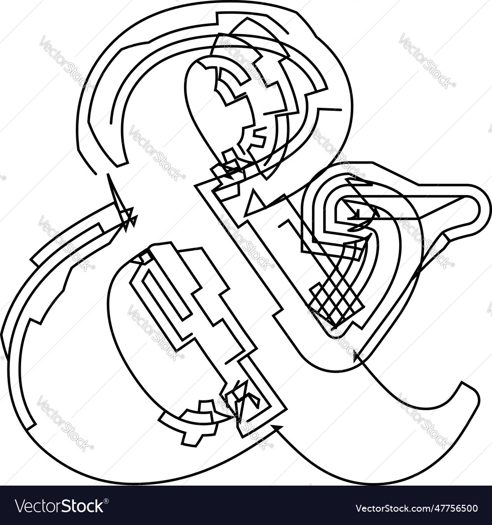 Architectural project font technical draw style vector image Architectural project font technical draw style