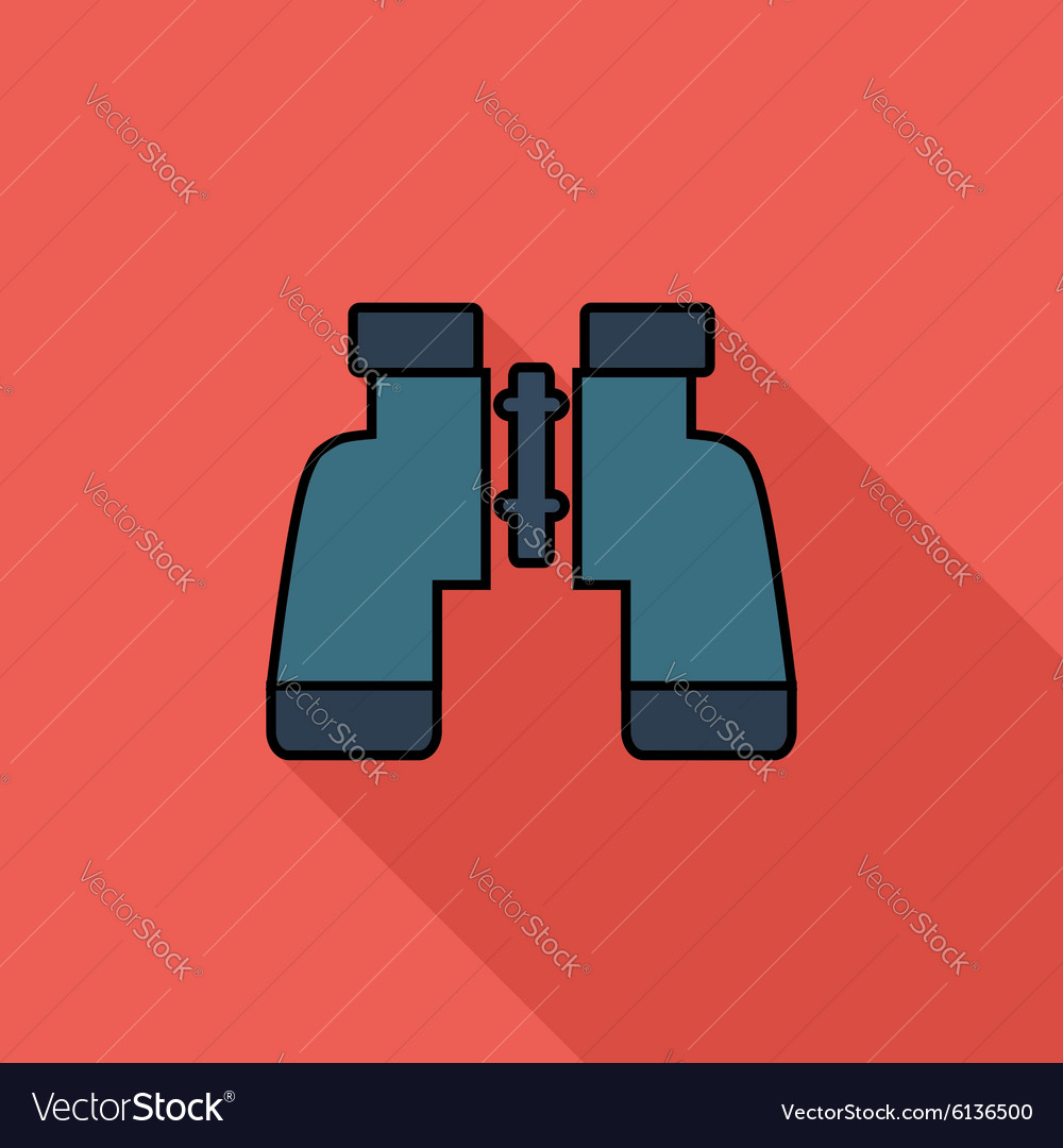 Binoculars flat icon