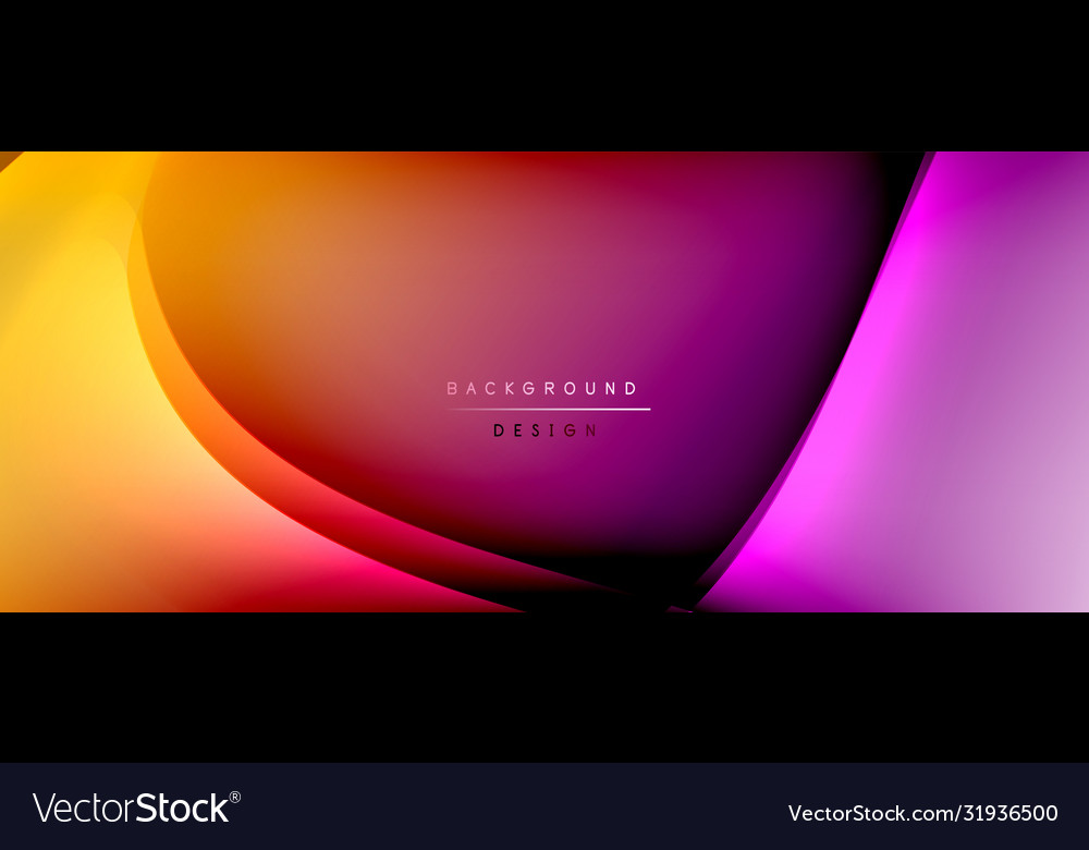 Fluid gradient waves with shadow lines and glowing Vector Image Fluid gradient waves with shadow lines and glowing