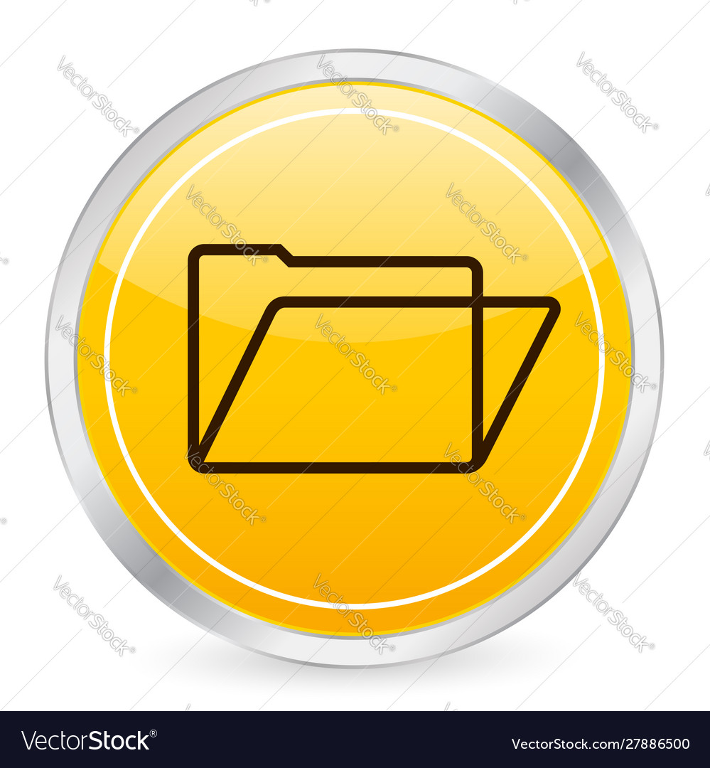 Folder yellow circle icon