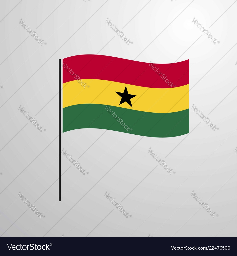 Ghana waving flag