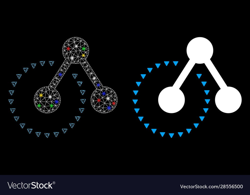 Glossy mesh wire frame molecule structure analysis vector image Glossy mesh wire frame molecule structure analysis