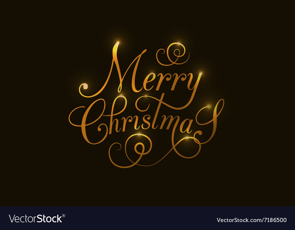 Hand sketched merry christmas logotype badge Vector Image