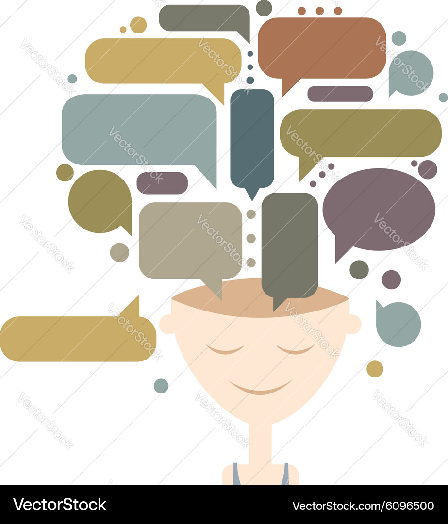 Human head and thoughts concept design Royalty Free Vector