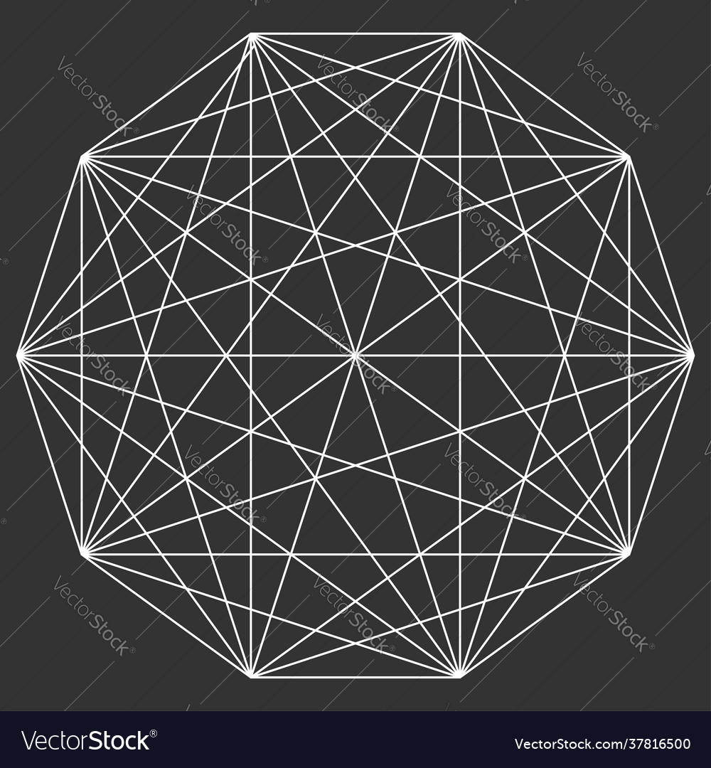 Interlocking interconnect polygon shape element vector image Interlocking interconnect polygon shape element