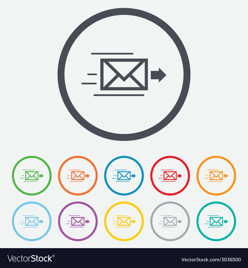 Mail delivery icon envelope symbol message