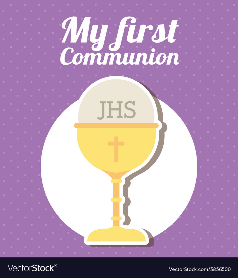 My first communion Royalty Free Vector Image - VectorStock