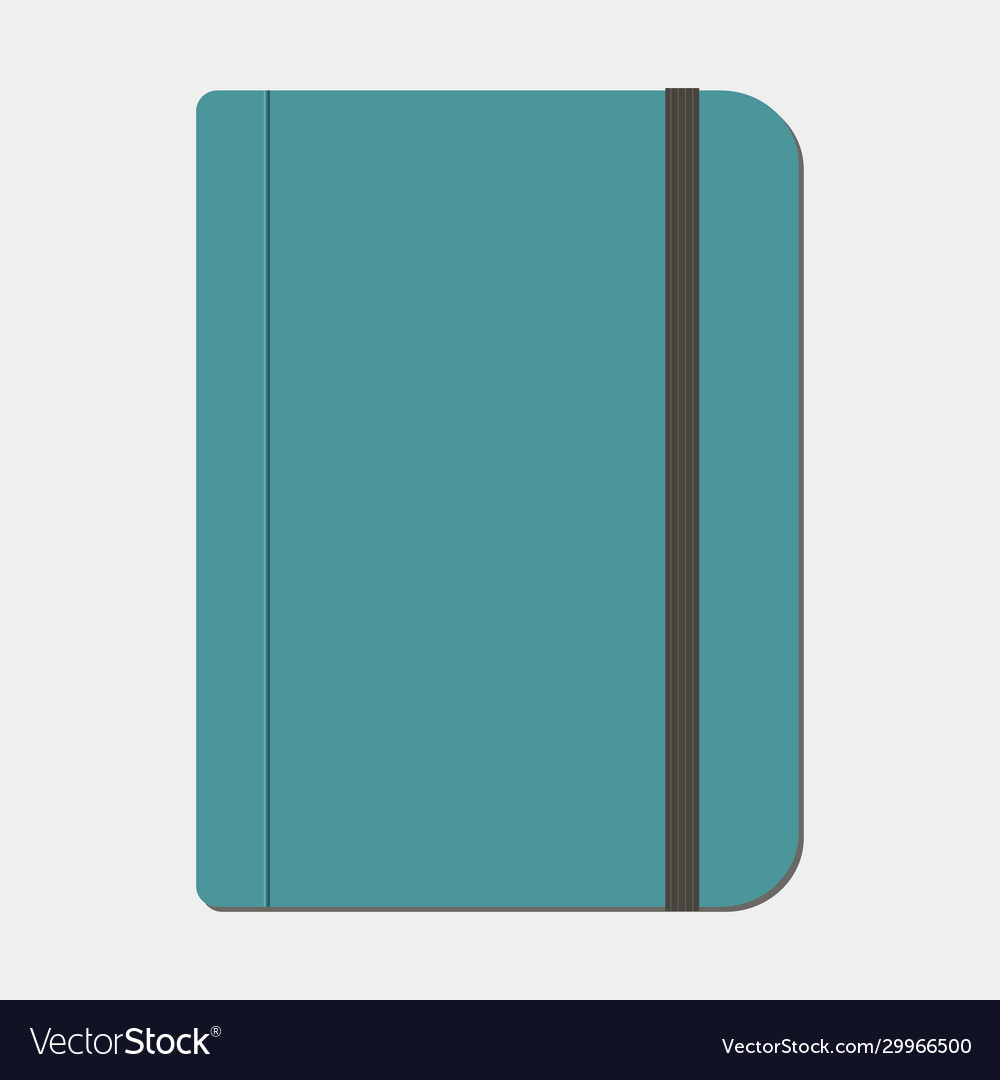 Notebook with elastic band vector image Notebook with elastic band