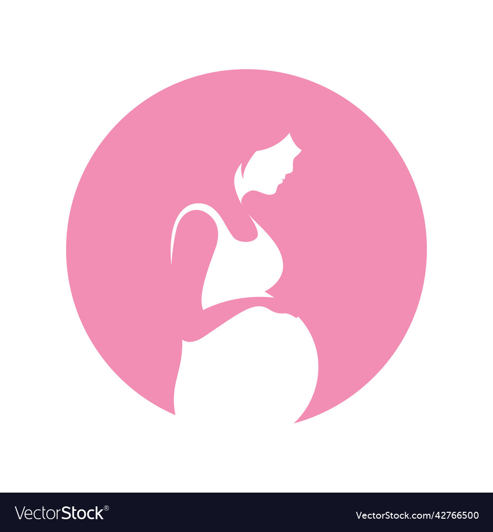 Pregnancy logo Royalty Free Vector Image - VectorStock