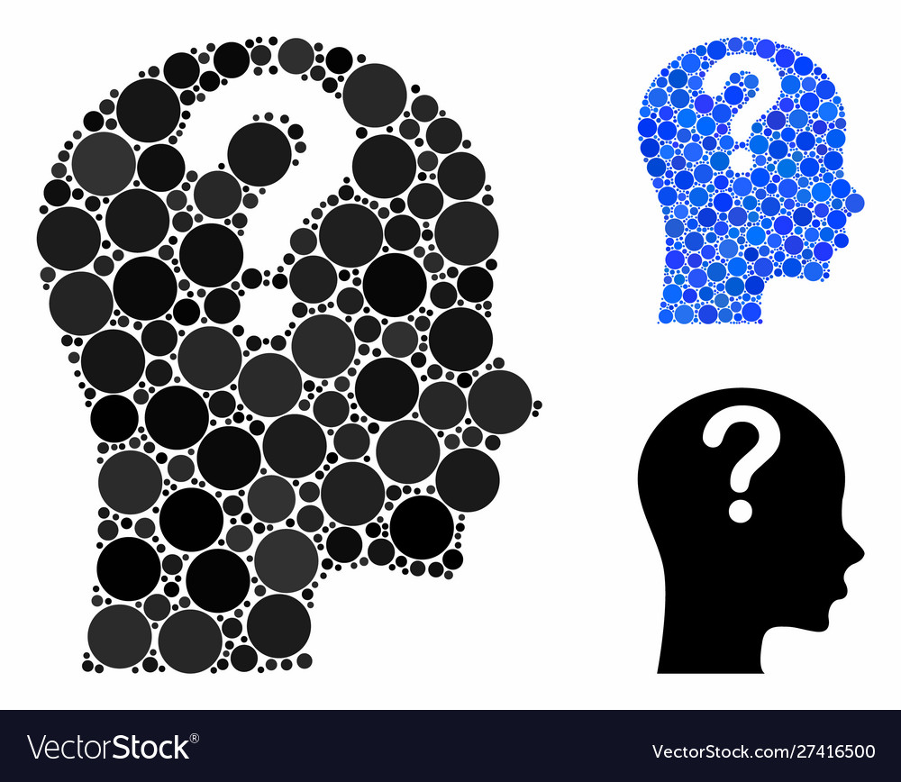Problem mosaic icon round dots Vector Image Problem mosaic icon round dots