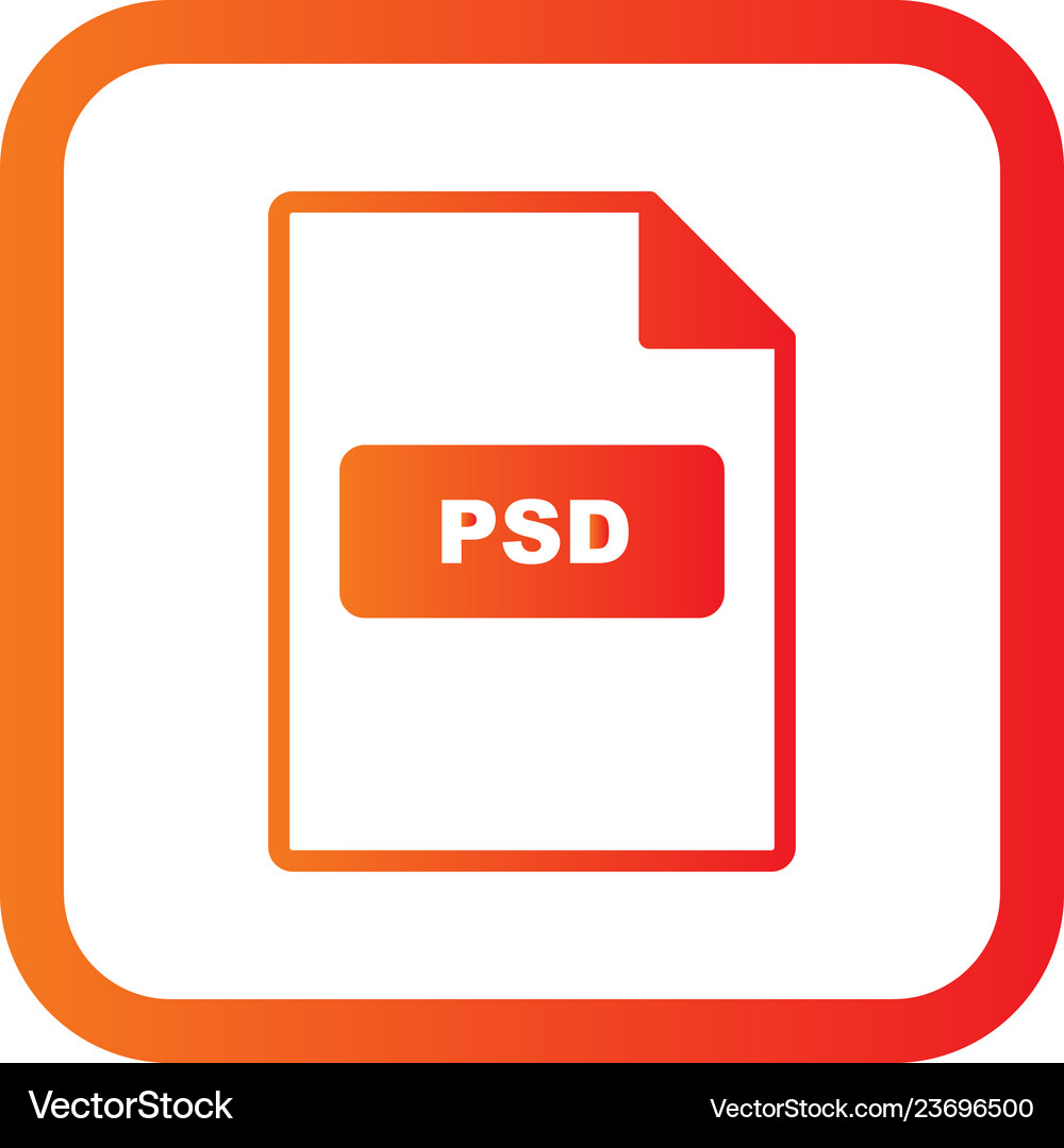 Psd icon Royalty Free Vector Image - VectorStock