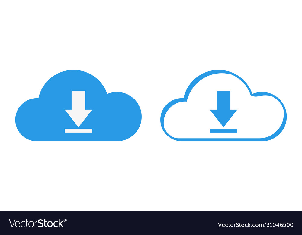 Set color icon upload on cloud storage vector image Set color icon upload on cloud storage