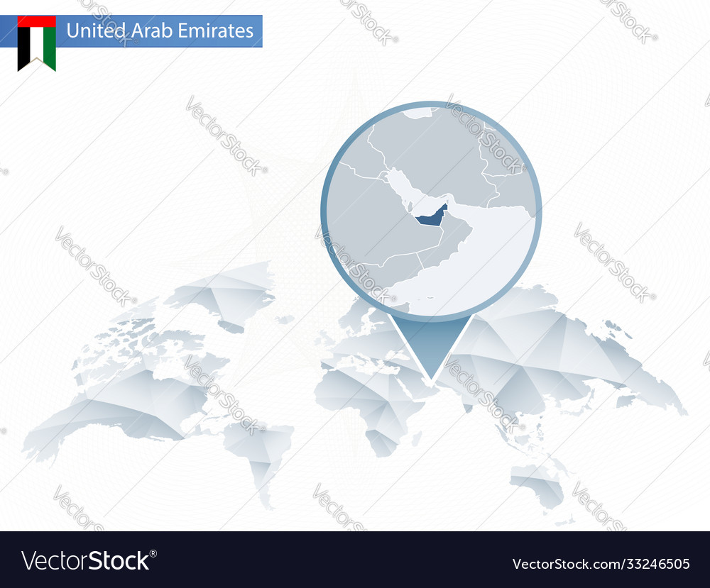 Abstract rounded world map with pinned detailed