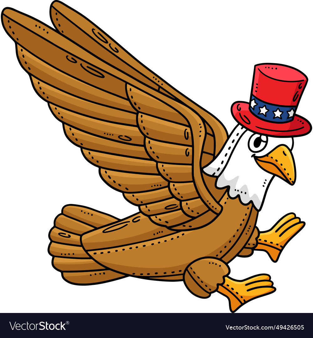 American Eagle Stuffed Toy Cartoon Colored Clipart