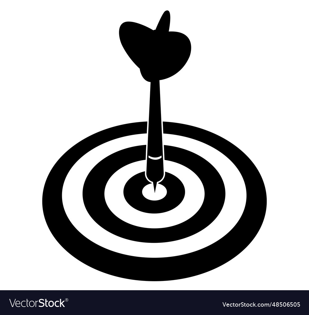 Archery target with an dart icon