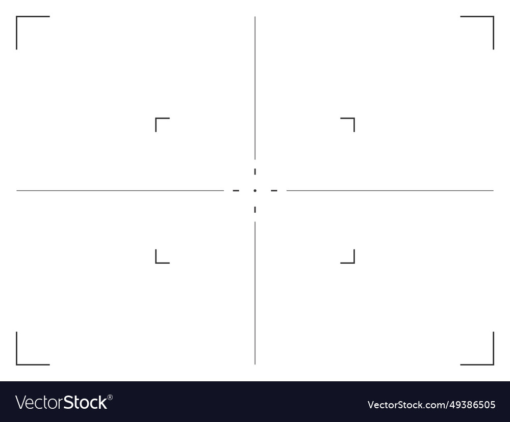 Camera frame viewfinder grid with target video vector image Camera frame viewfinder grid with target video