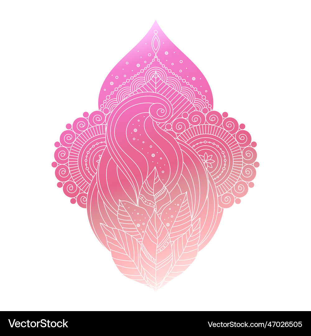 Decorative boho design element Royalty Free Vector Image