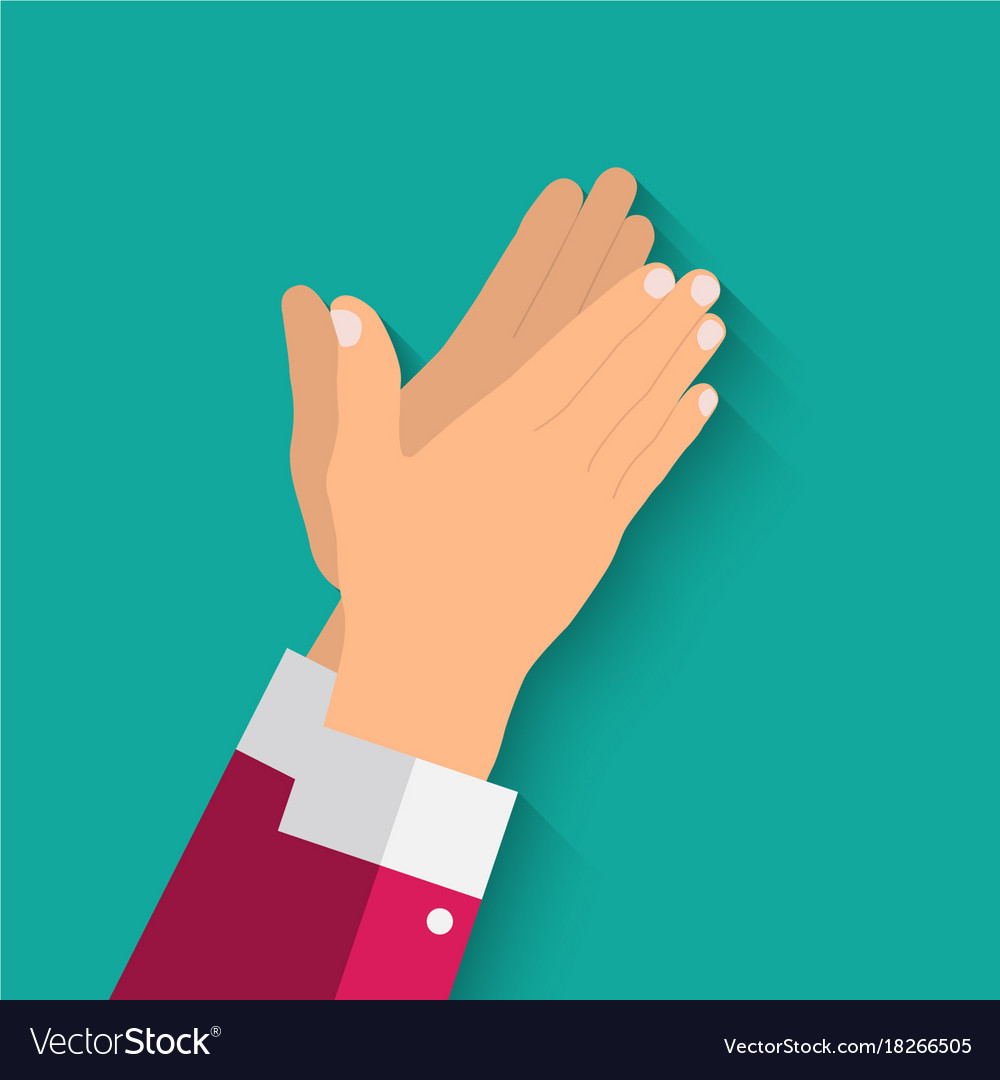 flat concept of success applause hands clapping vector image