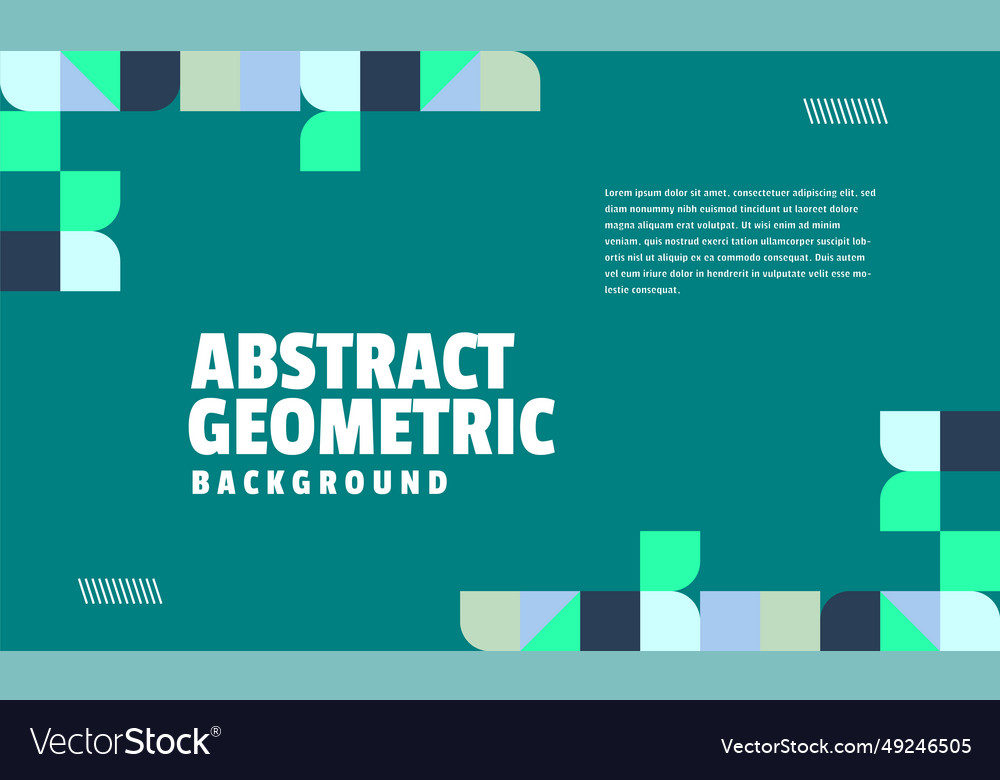 Geometric background with flat style layout