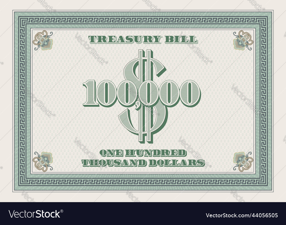 Green treasury bond with a face value of 100 000