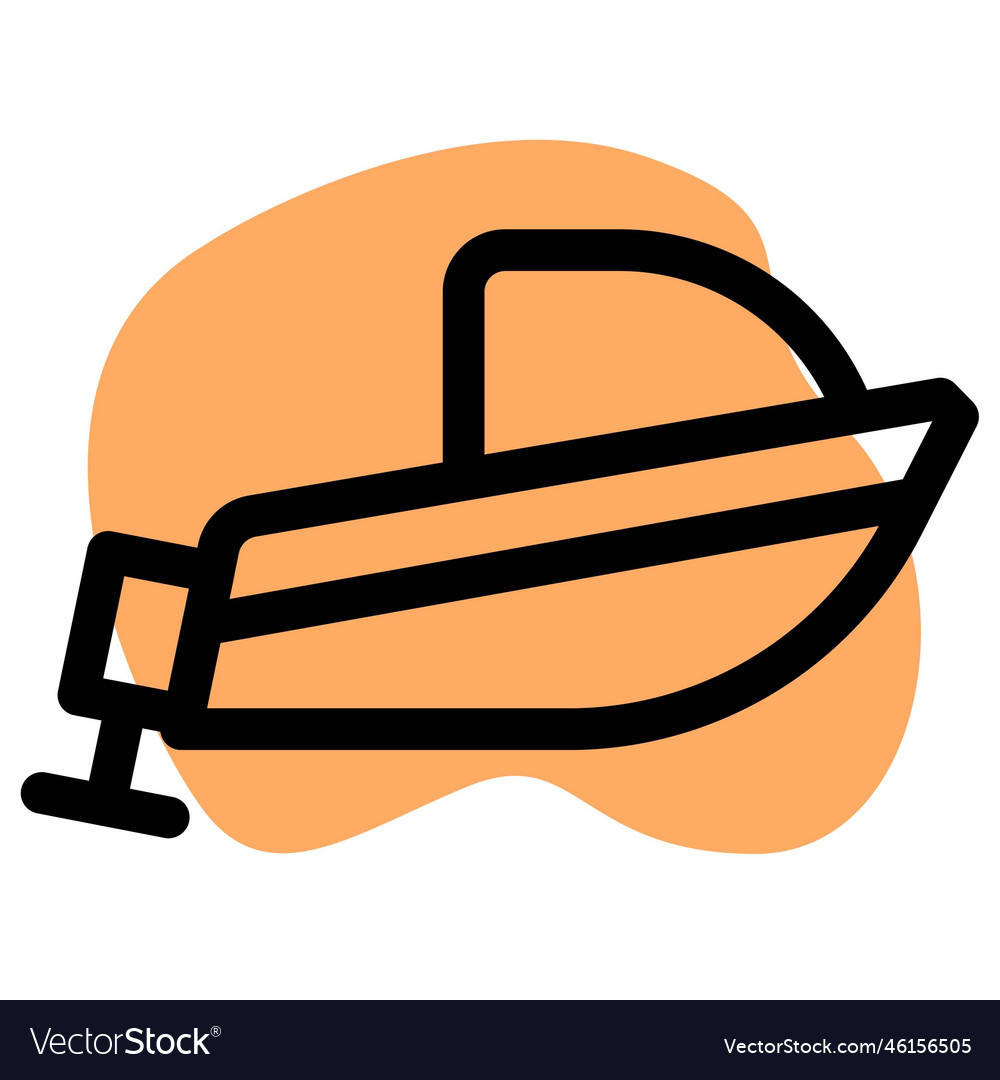 High speed boat with outboard motor Royalty Free Vector