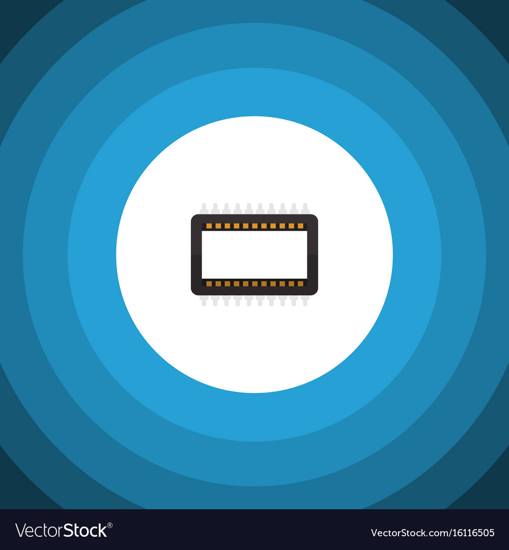 Isolated unit flat icon mainframe element