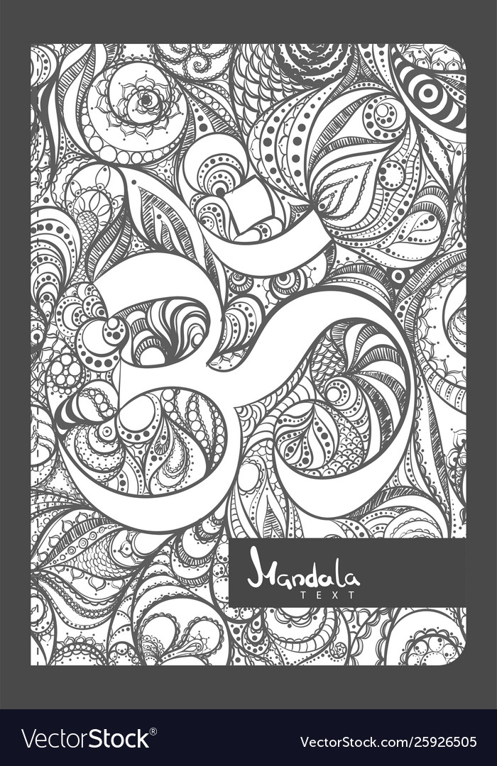 Notebook mehndi pattern vector image Notebook mehndi pattern