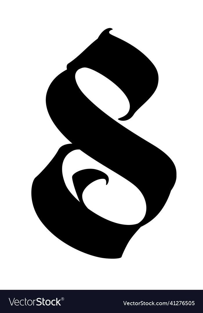 Numbers are in the gothic style symbols isolated vector image Numbers are in the gothic style symbols isolated