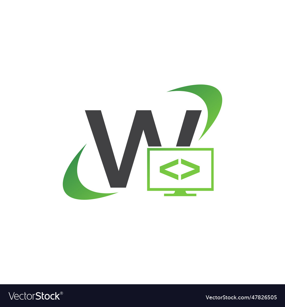 Programming code and technology logo template