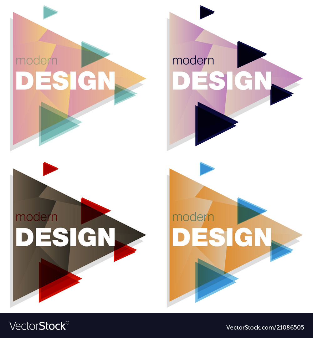 Set abstract colorful triangle dynamic splash vector image Set abstract colorful triangle dynamic splash