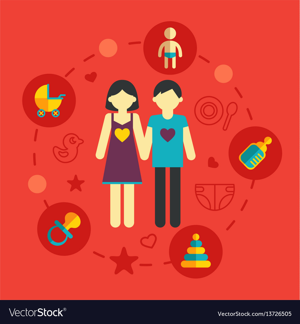 Set of family planning and vacation infographic Vector Image