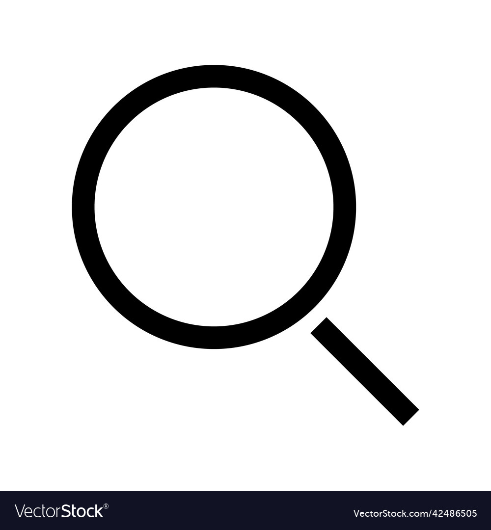 Simple magnifying glass icon