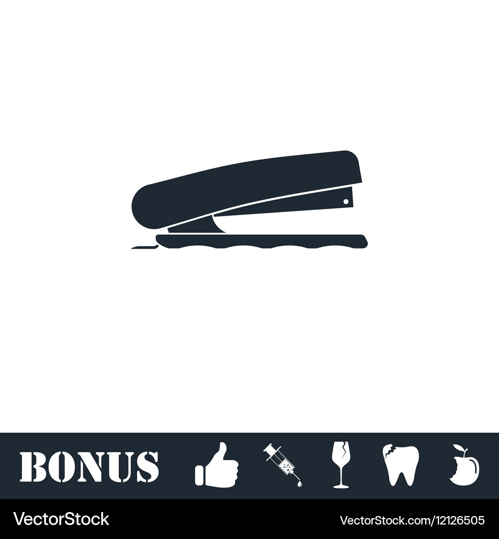 Stapler icon flat Royalty Free Vector Image - VectorStock