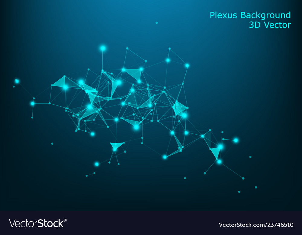 Abstract illuminated particles and lines plexus vector image Abstract illuminated particles and lines plexus