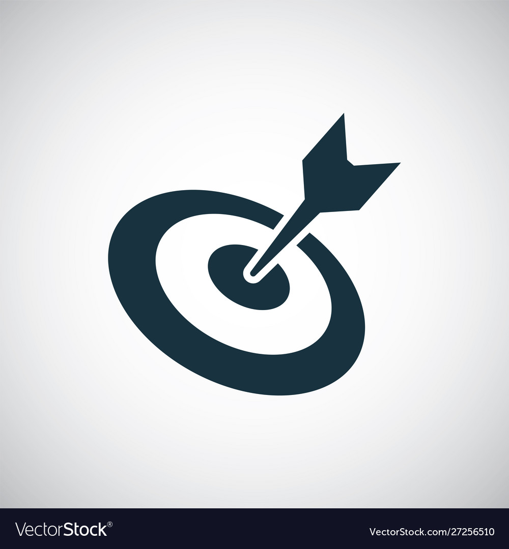 Arrow target icon for web and ui on white